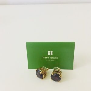 KATE SPADE PURPLE STONE STUD EARINGS